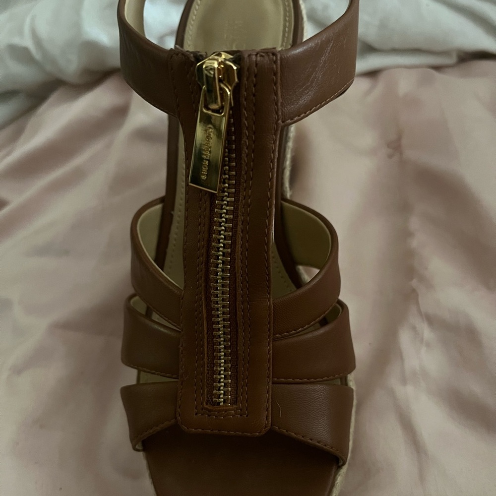 Michael Kors Brown Leather Sandals - Picture 5 of 6